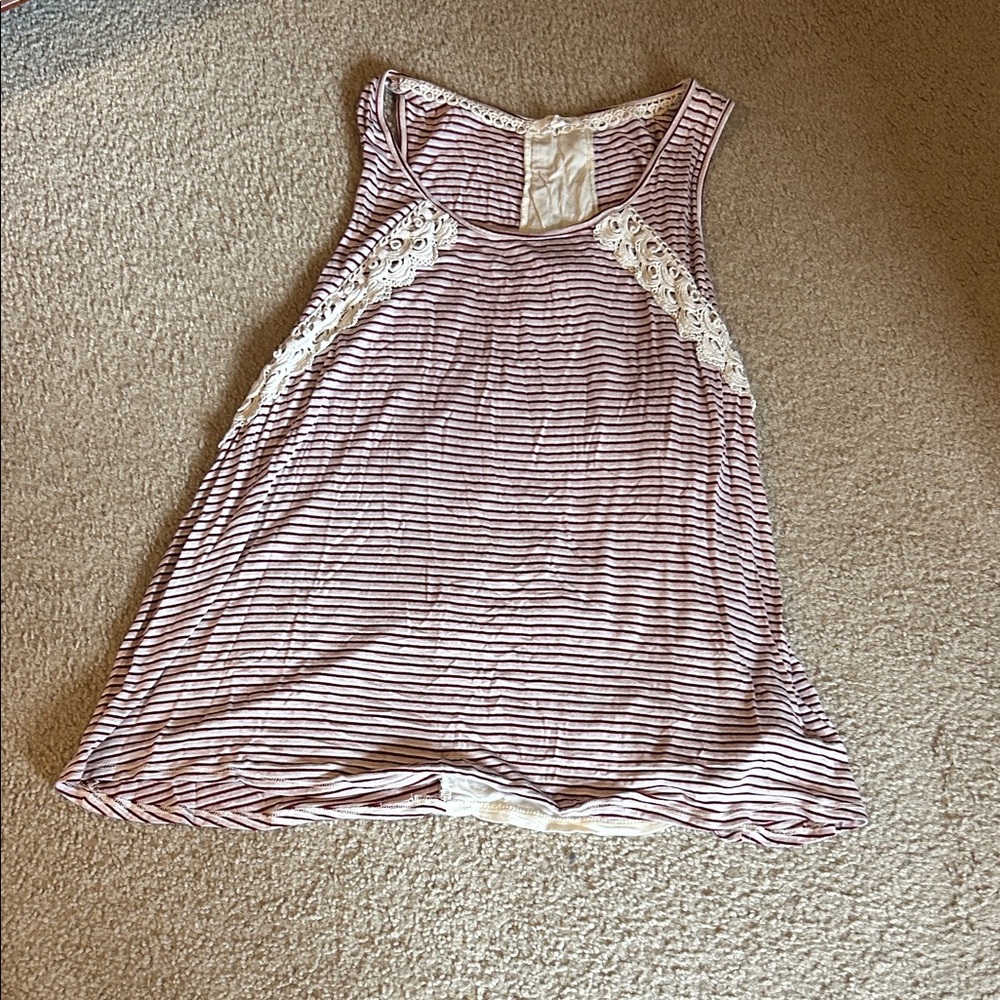 Maurices Striped Tank Top - Purple and White